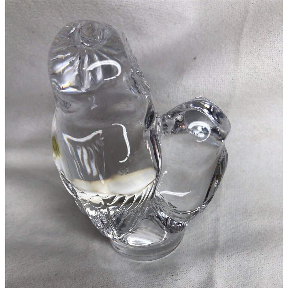 Cristal de Sevres Owl - Glass Figurine Paperweight 2 OWLS - Picture 4 of 9